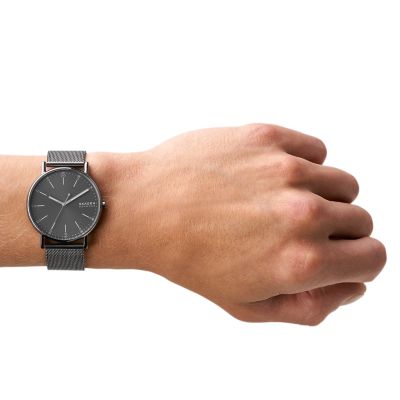 SIGNATUR 三針 グレースチールメッシュウォッチ SKW6577 - Skagen