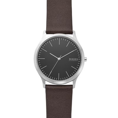 Jorn Black Leather Watch SKW6329 Skagen