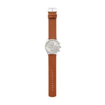 HOLST クロノグラフ ブラウンレザーウォッチ SKW6607 - Skagen