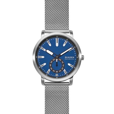 Skagen hagen blue shop steel mesh watch