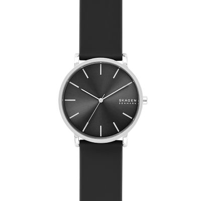 Skagen black hot sale watch womens