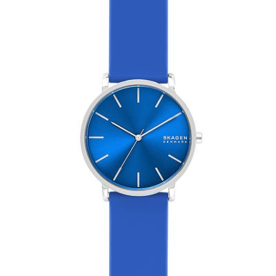 Skagen hagen blue clearance steel mesh watch