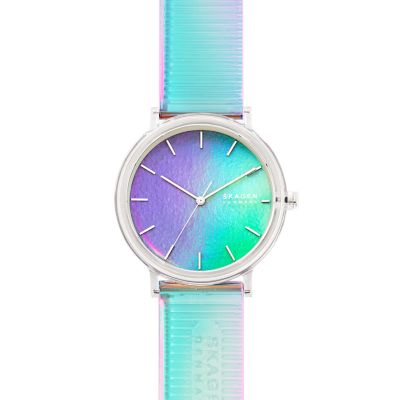 Aaren Transparent Three-Hand Blue 41mm Watch