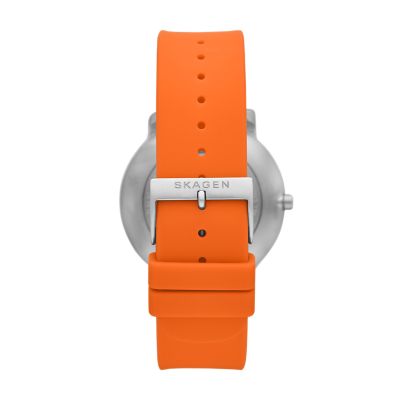 Colden Three-Hand Orange Silicone Watch