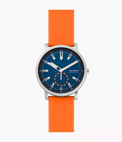 Colden Three-Hand Orange Silicone Watch SKW6648 - Skagen