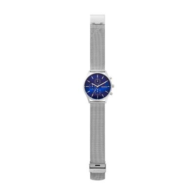 Holst Chronograph Silver Tone Steel Mesh Watch SKW6652 Skagen