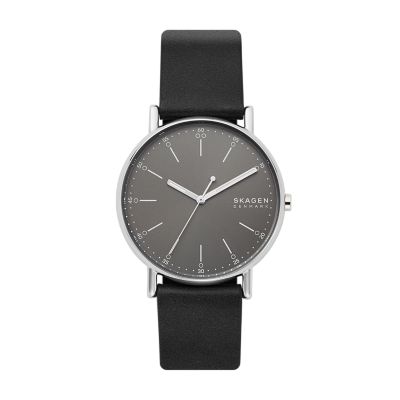 Signatur Three-Hand Medium Brown Leather Watch SKW6578 - Skagen