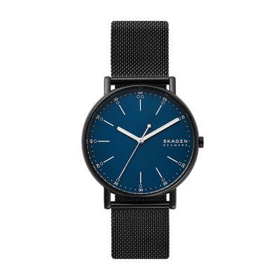 SIGNATUR 三針 ミッドナイトスチールメッシュウォッチ SKW6655 - Skagen