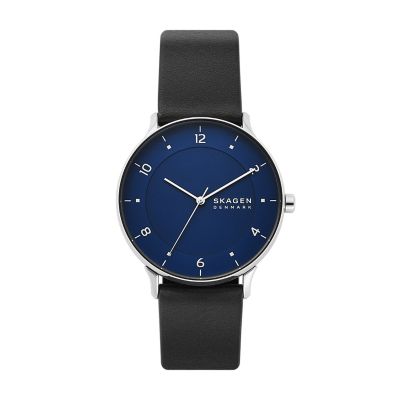 SKAGEN DENMARK RIIS ミッドナイトレザーウォッチ - 腕時計(アナログ)