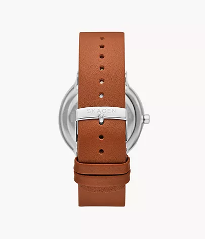 Riis Three-Hand Medium Brown Leather Watch SKW6663 - Skagen