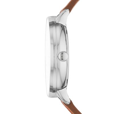 Riis Three-Hand Medium Brown Leather Watch SKW6663 - Skagen