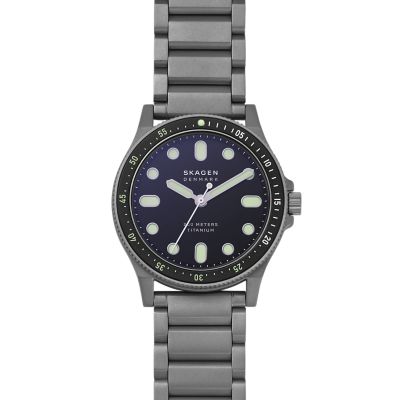 Fisk Three-Hand Grey Titanium Watch