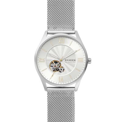 Holst Automatic Silver Tone Steel Mesh Watch SKW6711 Skagen