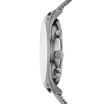Uhr Chronograph Holst Milanaise Edelstahl anthrazit