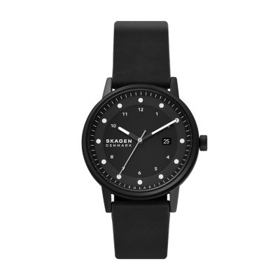 Solar-Powered Midnight Eco Leather Watch - Skagen