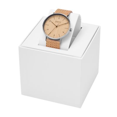 Aaren Naturals Three-hand Wood Veneer Strap Limited Edition Watch