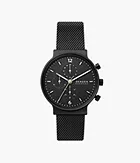 Ancher Chronograph Midnight Stainless Steel Mesh Watch