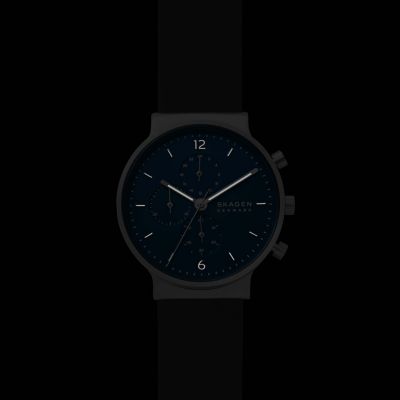 Ancher Chronograph Espresso LiteHide™ Leather Skagen SKW6765 Watch 