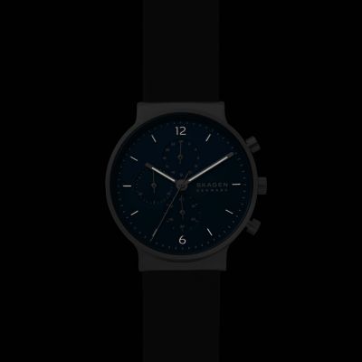 Skagen ancher leather clearance watch