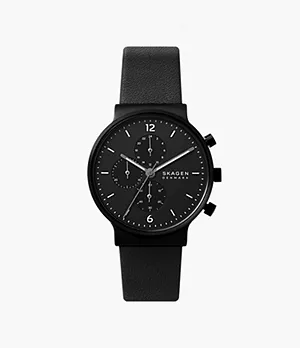 Ancher Chronograph Midnight Eco Leather Watch