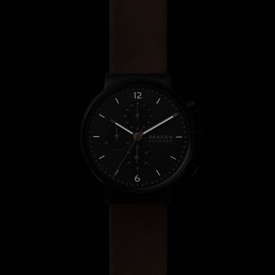 Skagen black sales face watch