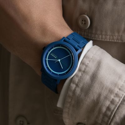 Aaren Ocean Three-Hand Ocean Blue #tide ocean material® Watch