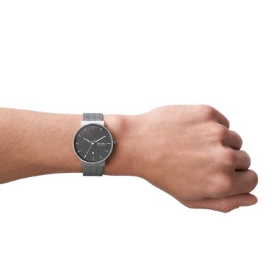 Skagen ancher titanium and steel mesh watch sale