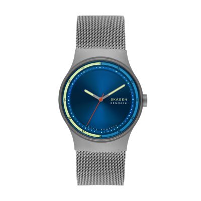 SKAGEN SOL ソーラーパワー チャコールステンレススチール メッシュウォッチ