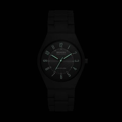 Skagen black hot sale titanium watch