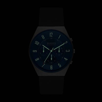 GRENEN クロノグラフ ミッドナイトレザーウォッチ SKW6820 - Skagen