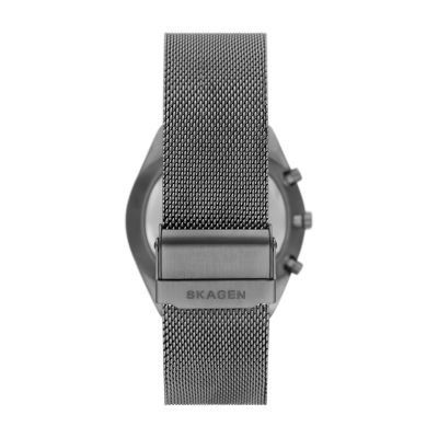Grenen Chronograph Charcoal Stainless Steel SKW6821 Mesh Watch Skagen 