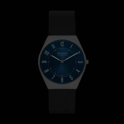 Grenen ウルトラスリム 二針 ミッドナイトレザーウォッチ SKW6826 - Skagen