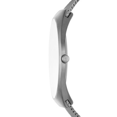Grenen Ultra Charcoal SKW6829 Mesh Slim Watch Stainless Skagen Two-Hand - Steel