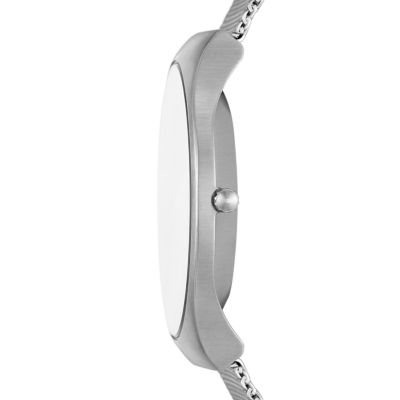 Grenen Three-Hand Silver Stainless Steel Mesh Watch SKW6830 - Skagen