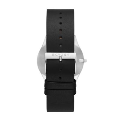 Grenen 三針デイト ミッドナイトレザーウォッチ SKW6833 - Skagen