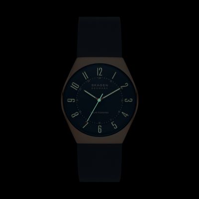 GRENEN ソーラー オーシャンブルー レザーウォッチ SKW6834 - Skagen