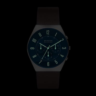 Grenen Chronograph Espresso Leather Watch SKW6842 - Skagen