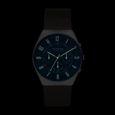 GRENEN クロノグラフ エスプレッソレザーウォッチ SKW6842 - Skagen