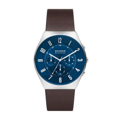 GRENEN クロノグラフ エスプレッソレザーウォッチ SKW6842 - Skagen