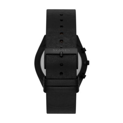 Grenen Chronograph Midnight Leather Watch SKW6843 - Skagen