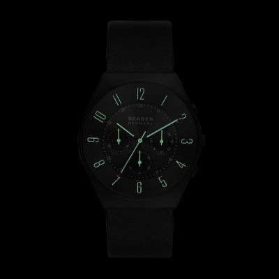 Grenen Midnight Leather - Chronograph SKW6843 Watch Skagen