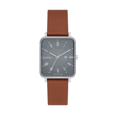 RYLE ソーラー ライトブラウン レザーウォッチ SKW6847 - Skagen