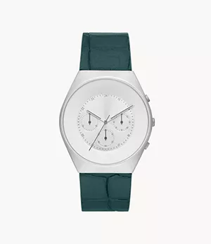 Soulland X Skagen Grenen Chronograph Green Leather Watch