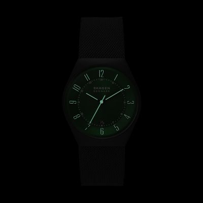 Skagen green hot sale face watch