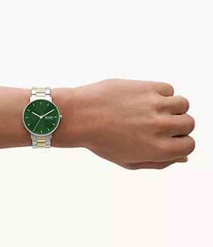 Skagen Ancher Three-Hand Date Two-Tone Stainless Steel Watch