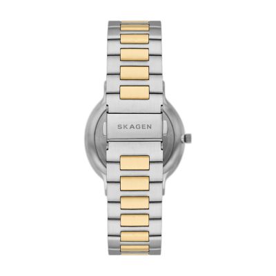 Skagen Ancher Three-Hand Date Two-Tone Stainless Steel Watch