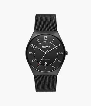 Skagen Grenen Limited Edition Automatic Midnight Stainless Steel Mesh Watch
