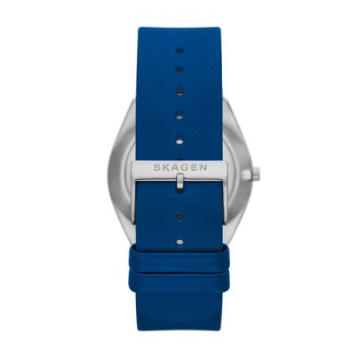 Grenen Solar Leather Watch - Skagen Ocean Halo SKW6873 Blue