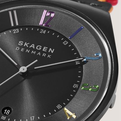 Uhr Grenen Pride Limited Edition 3-Zeiger-Werk Datum recyceltes PET  mehrfarbig SKW6877 - Skagen