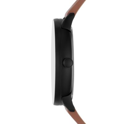 Riis Three-Hand Medium Brown Leather Watch - SKW6883 - Watch Station